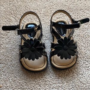 Black dressy girls sandals